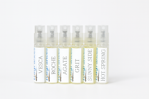 Sound Fragrances 1.7ml sample perfume bottles displayed on white background for discovery set
