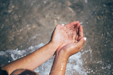 Photo of hands cupping water